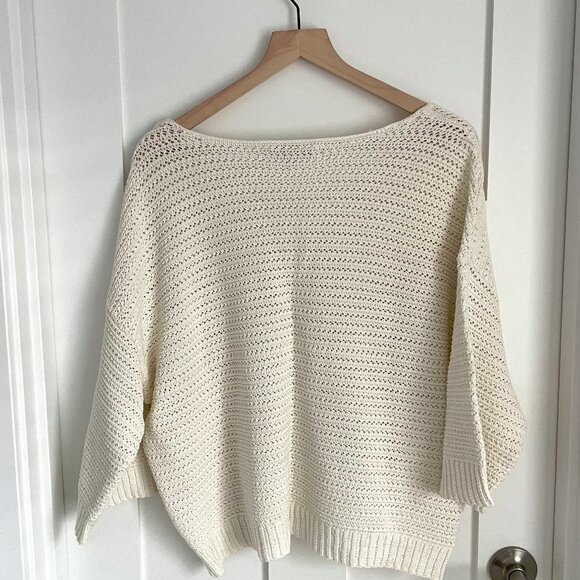 LOFT Cream Sweater Size Large L - Picture 2 of 7